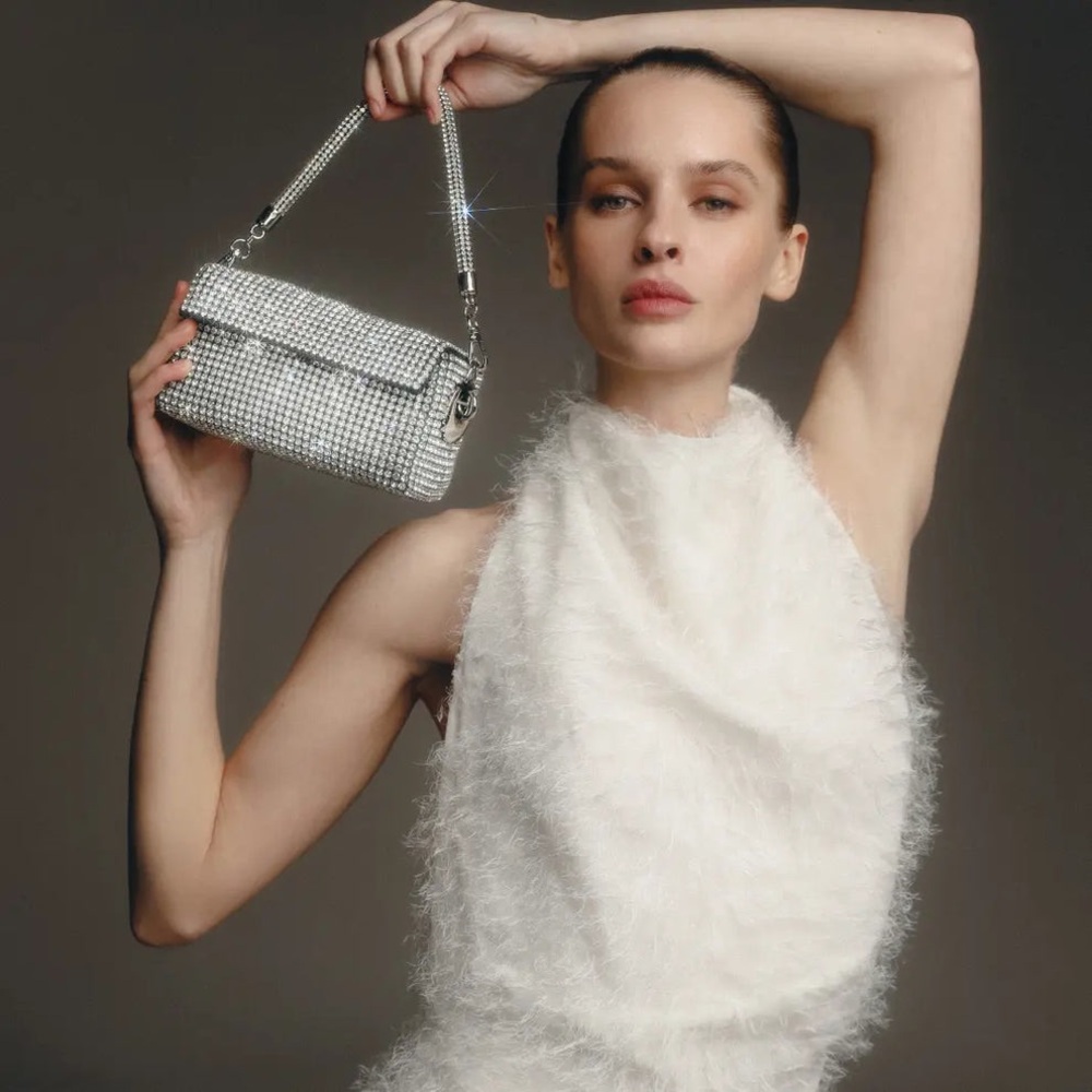 GIARITÉ Rio Silver Rhinestone Bag - Picture 3 of 15